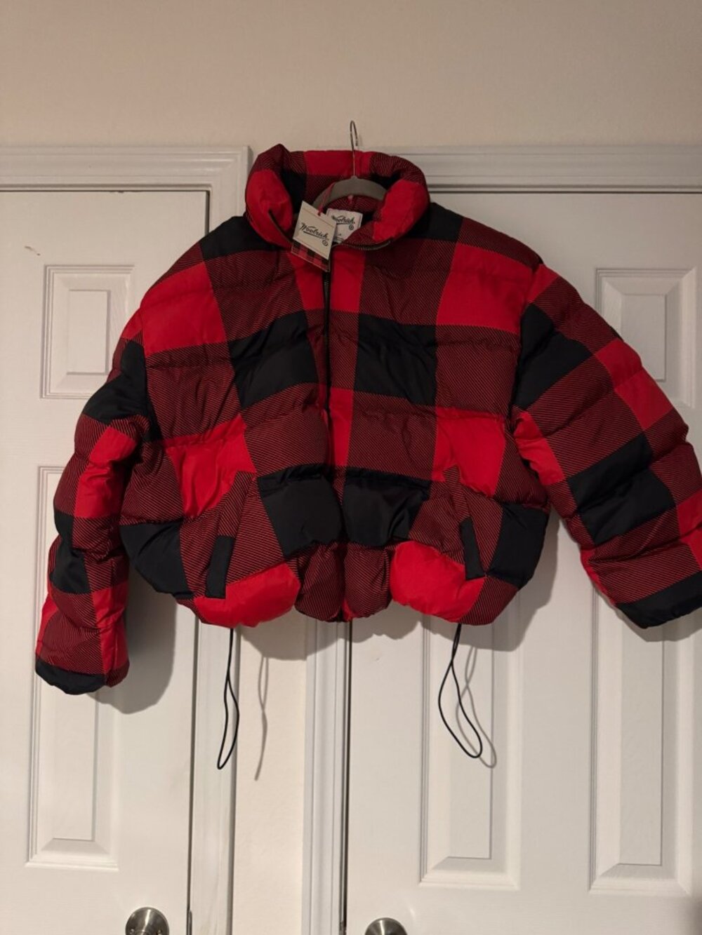 Woolrich Target Women Buffalo Check Puffer Jacket plus size 1X  NWT coat jacket
